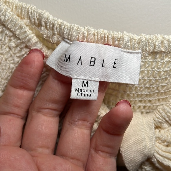 Cream Colored Mini Dress - Picture 4 of 6